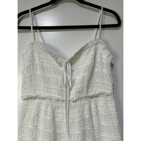 Lost + Wander Calla Lily White Tiered Midi Dress Sz Medium NWT Feminine Romantic - Picture 3 of 14